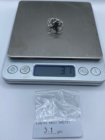 Anillo Tótem de Plata .925 con Piedra Verde — Diseño Étnico — foto 6