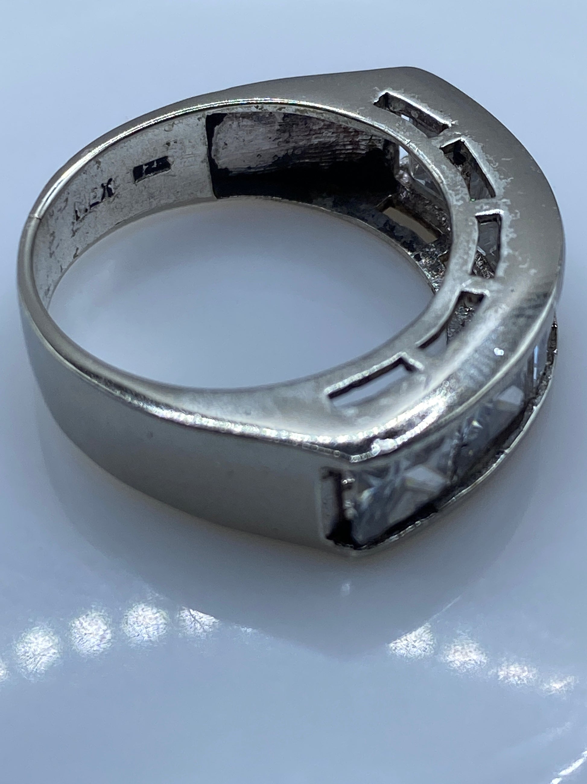Anillo de Plata Circonia Blanca — Solitario Unisex Taxco — foto 5