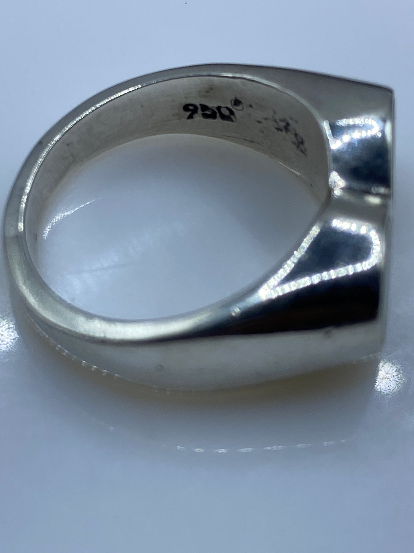 Anillo de Plata .950 Ópalo de Fuego Multicolor — Geométrico — foto 5