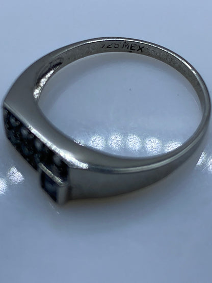 Anillo de Plata Circonia Blanca Minimalista Unisex — foto 5