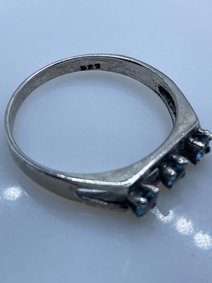 Anillo de Plata Circonia Azul Minimalista — Solitario Taxco — foto 5
