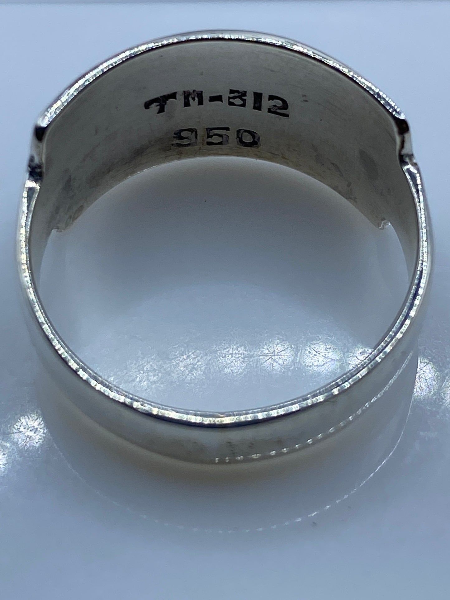 Anillo de Plata Ópalo de Fuego Multicolor — Geométrico Asimétrico — foto 5