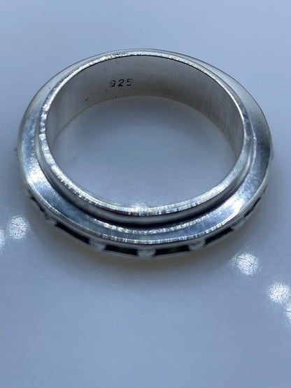 Anillo de Plata Eslabones con Circonias Verdes — Moderno Taxco — foto 5