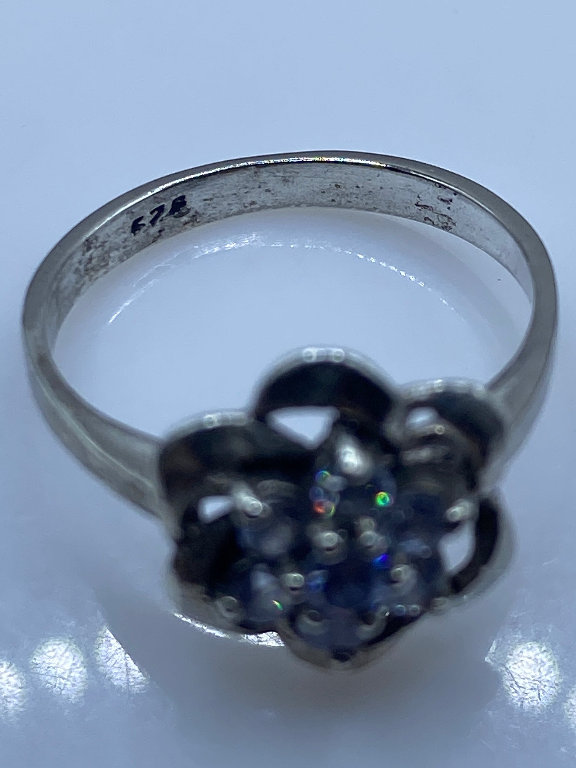 Anillo de Plata Floral con Circonias Multicolor — foto 5