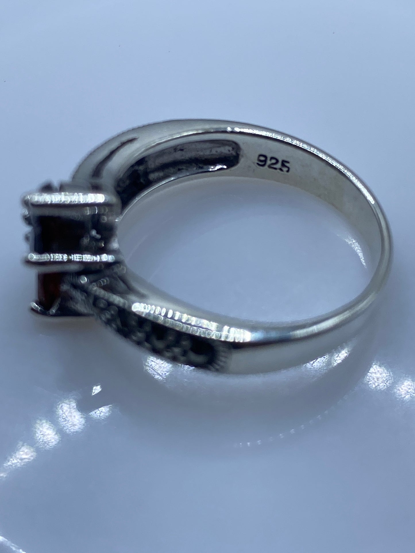 Anillo de Plata Vintage con Circonias Café — Coctel Taxco — foto 5