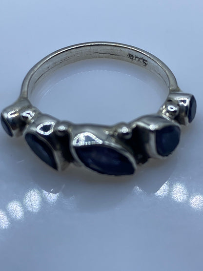 Anillo de Plata Circonia Azul Asimétrico — Diseño Moderno — foto 5