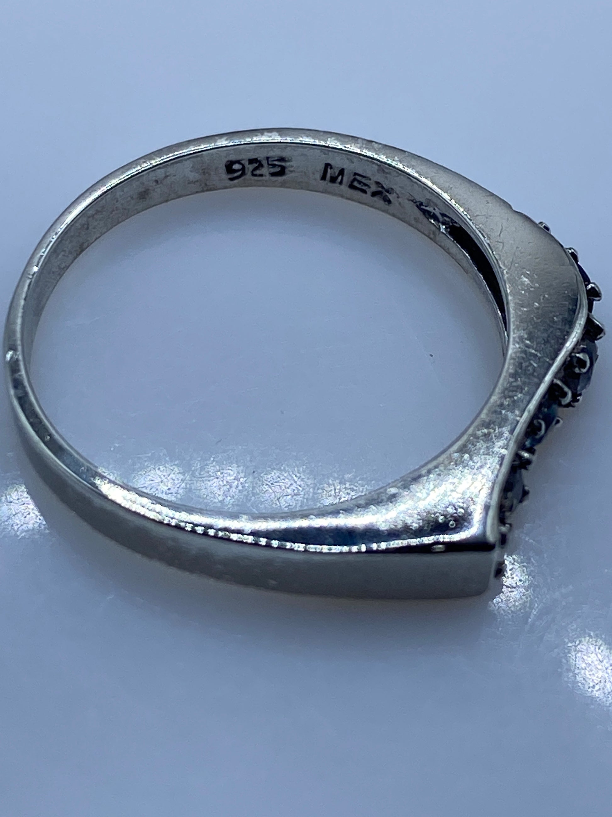 Anillo de Plata Solitario Circonia Azul Cielo — Minimalista — foto 5