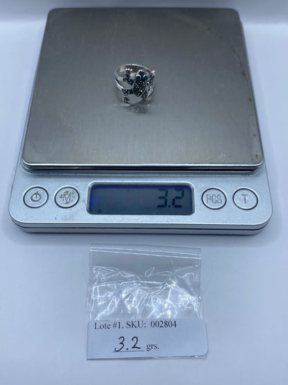 Anillo Búho de Plata .925 con Piedra Verde — Étnico Taxco — foto 6