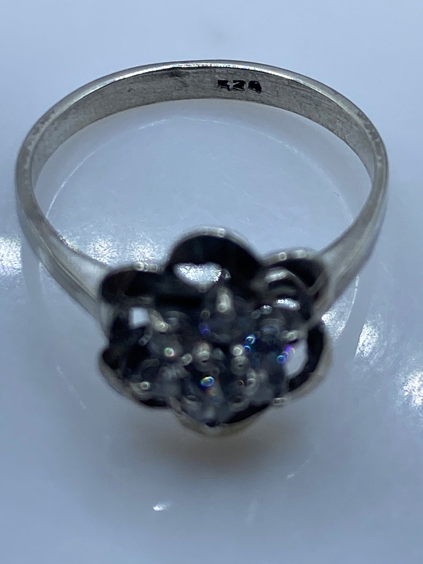 Anillo de Plata Solitario Circonia Blanca — Clásico Taxco — foto 5