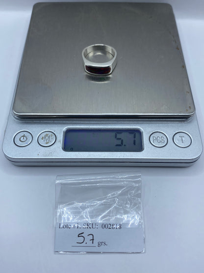 Anillo de Plata Ópalo de Fuego Multicolor — Diseño Clásico — foto 6