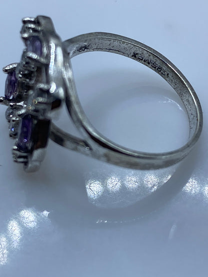 Anillo de Plata con Circonia Morada — Solitario Elegante — foto 5