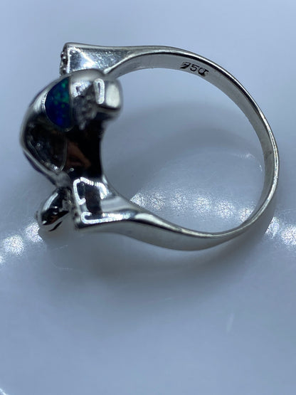 Anillo Plata Ópalo de Fuego Multicolor — Artesanal Taxco — foto 5