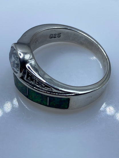 Anillo de Plata con Ópalo de Fuego Multicolor — Diseño Asimétrico — foto 5