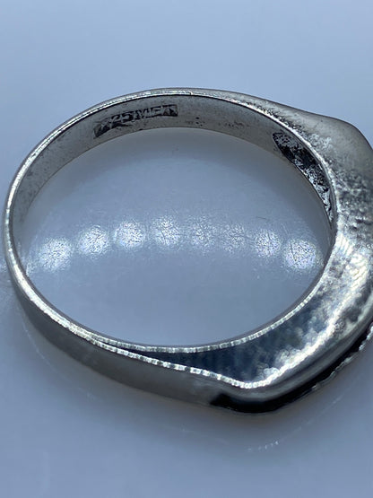 Anillo de Plata Circonia Negra — Solitario Minimalista — foto 5