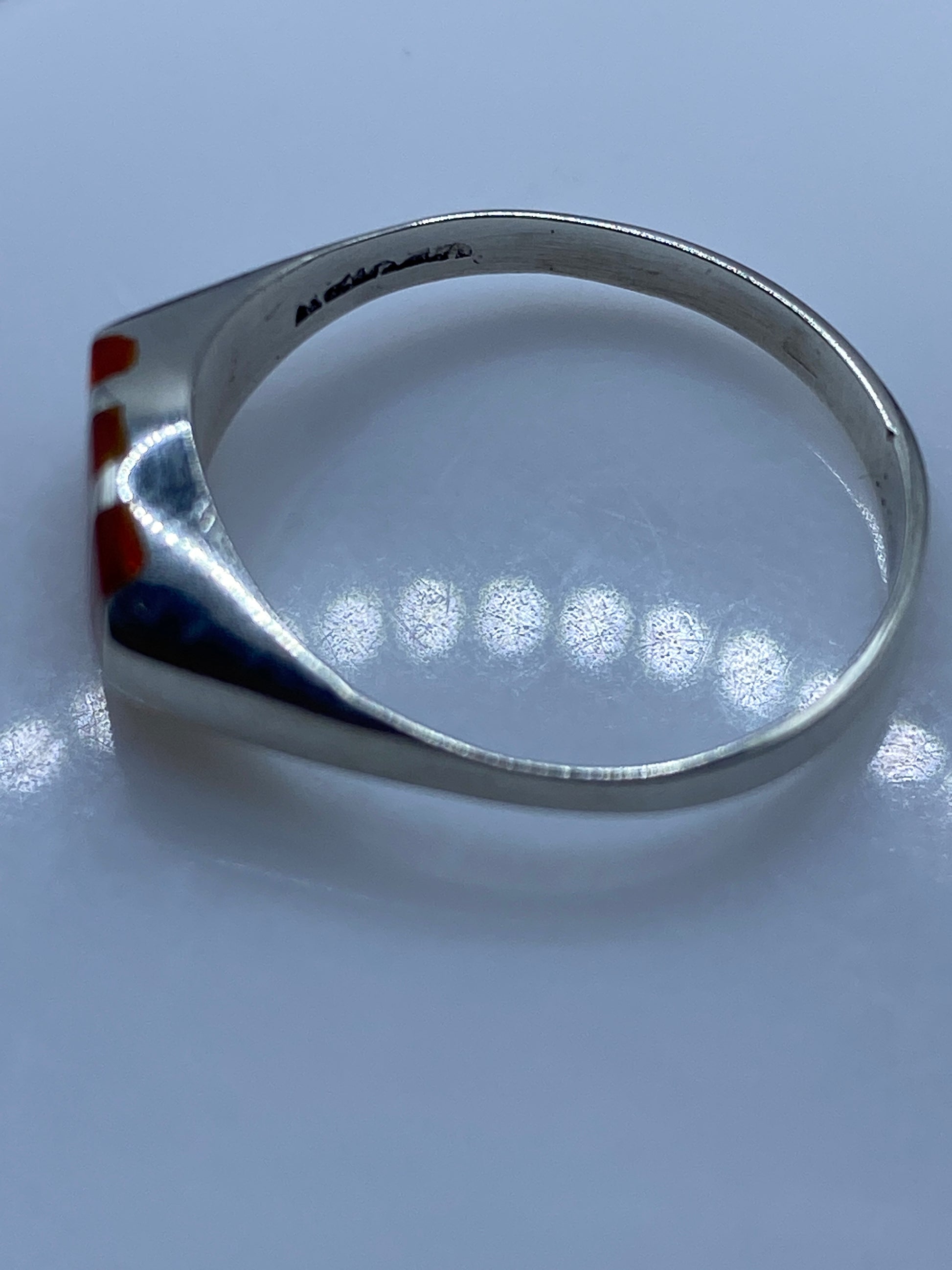 Anillo de Plata con Ópalo de Fuego Naranja — Minimalista Taxco — foto 5