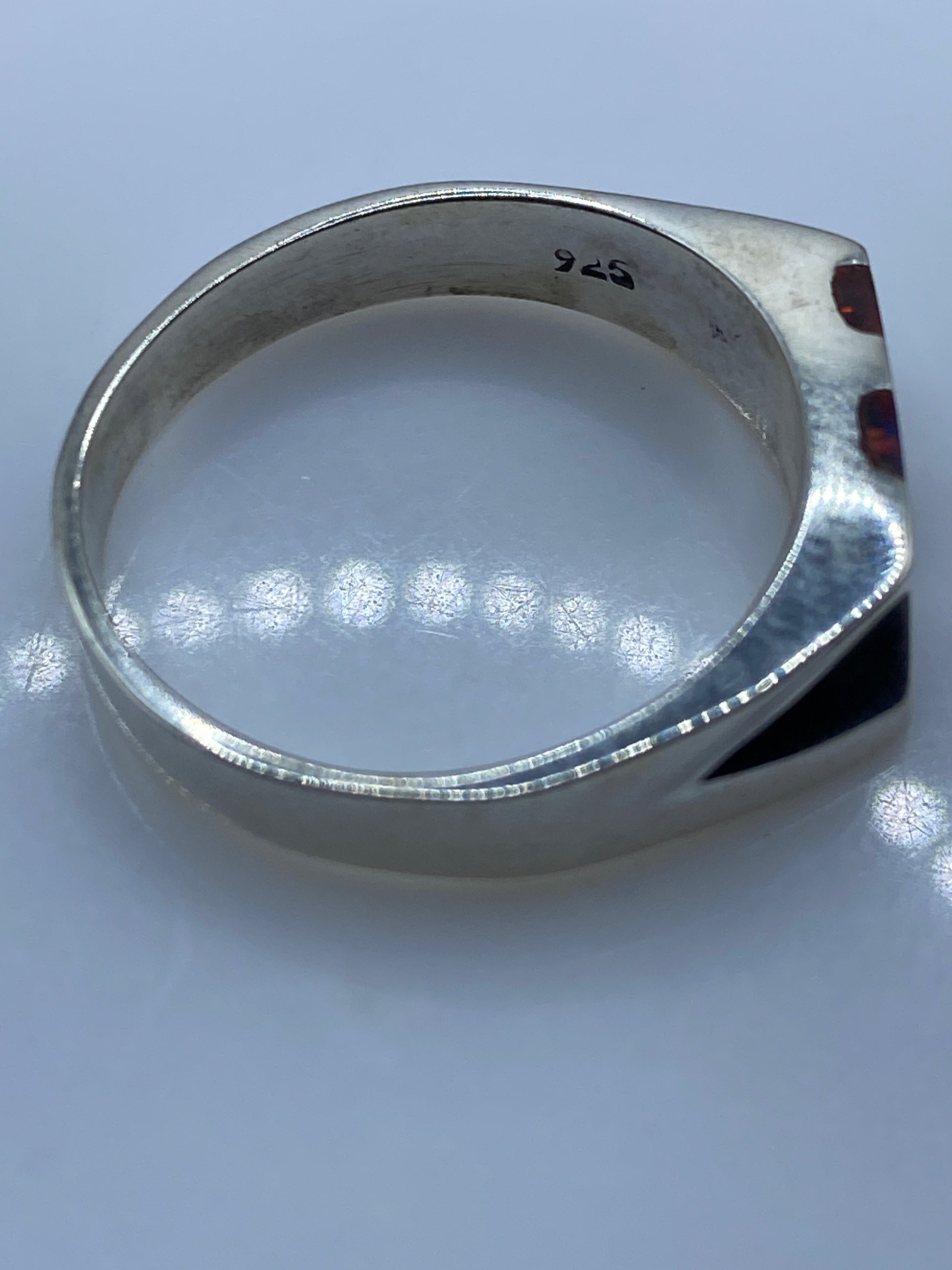 Anillo de Plata Ópalo de Fuego Multicolor — Geométrico Unisex — foto 5