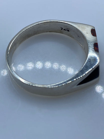 Anillo de Plata Ópalo de Fuego Multicolor — Geométrico Unisex — foto 5