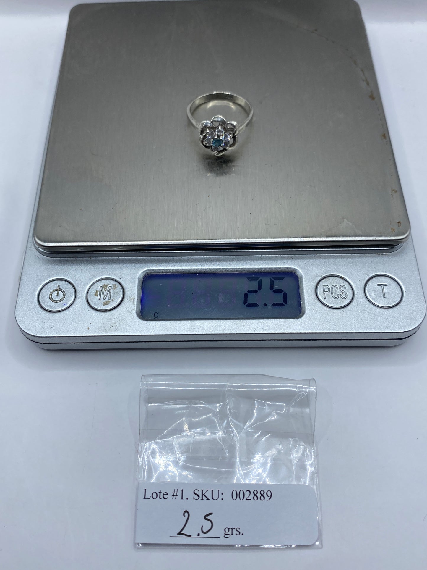 Anillo de Plata Solitario Circonia Blanca — Clásico Taxco — foto 6