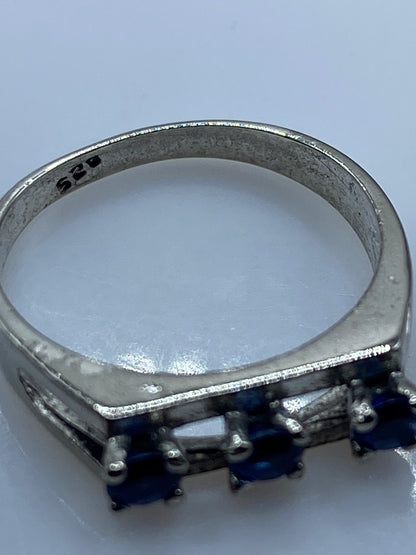 Anillo de Plata Circonia Azul Brillante — Solitario Minimalista — foto 5
