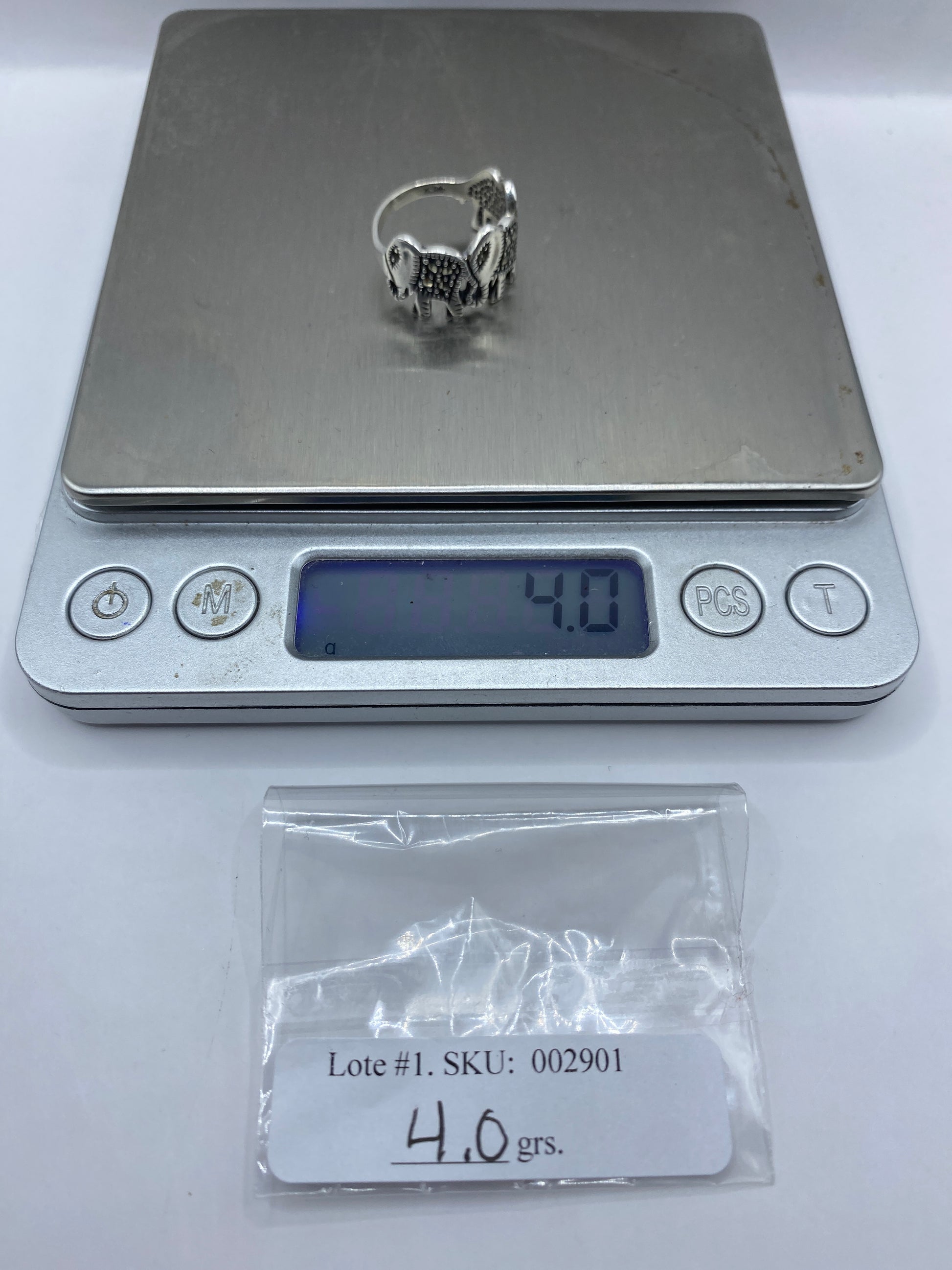 Anillo Plata Elefantes Grabados — Diseño Étnico Taxco — foto 6