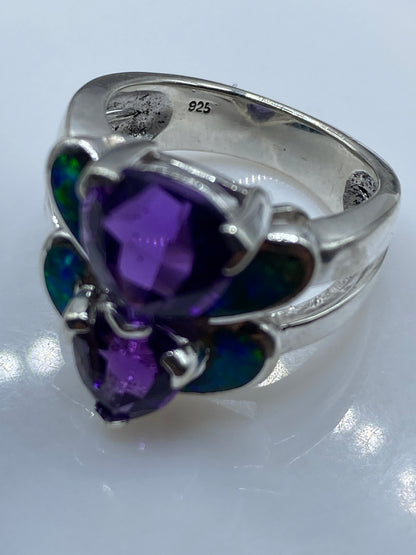 Anillo de Plata Ópalo de Fuego Azul — Coctel Taxco — foto 5