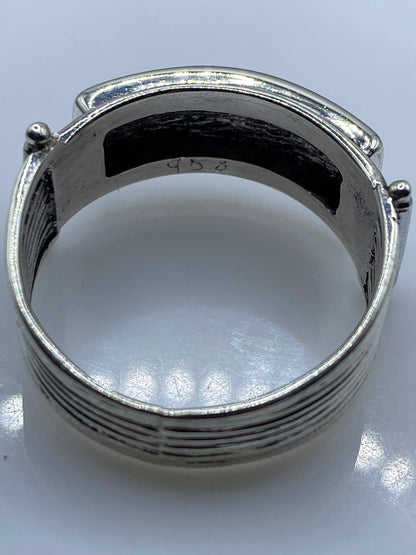 Anillo de Plata Ópalo Azul — Solitario Contemporáneo — foto 5