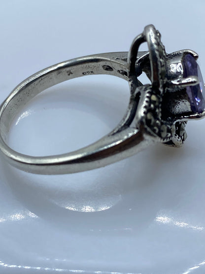 Anillo de Plata Solitario Circonia Morada — Alas Ornamentales — foto 5