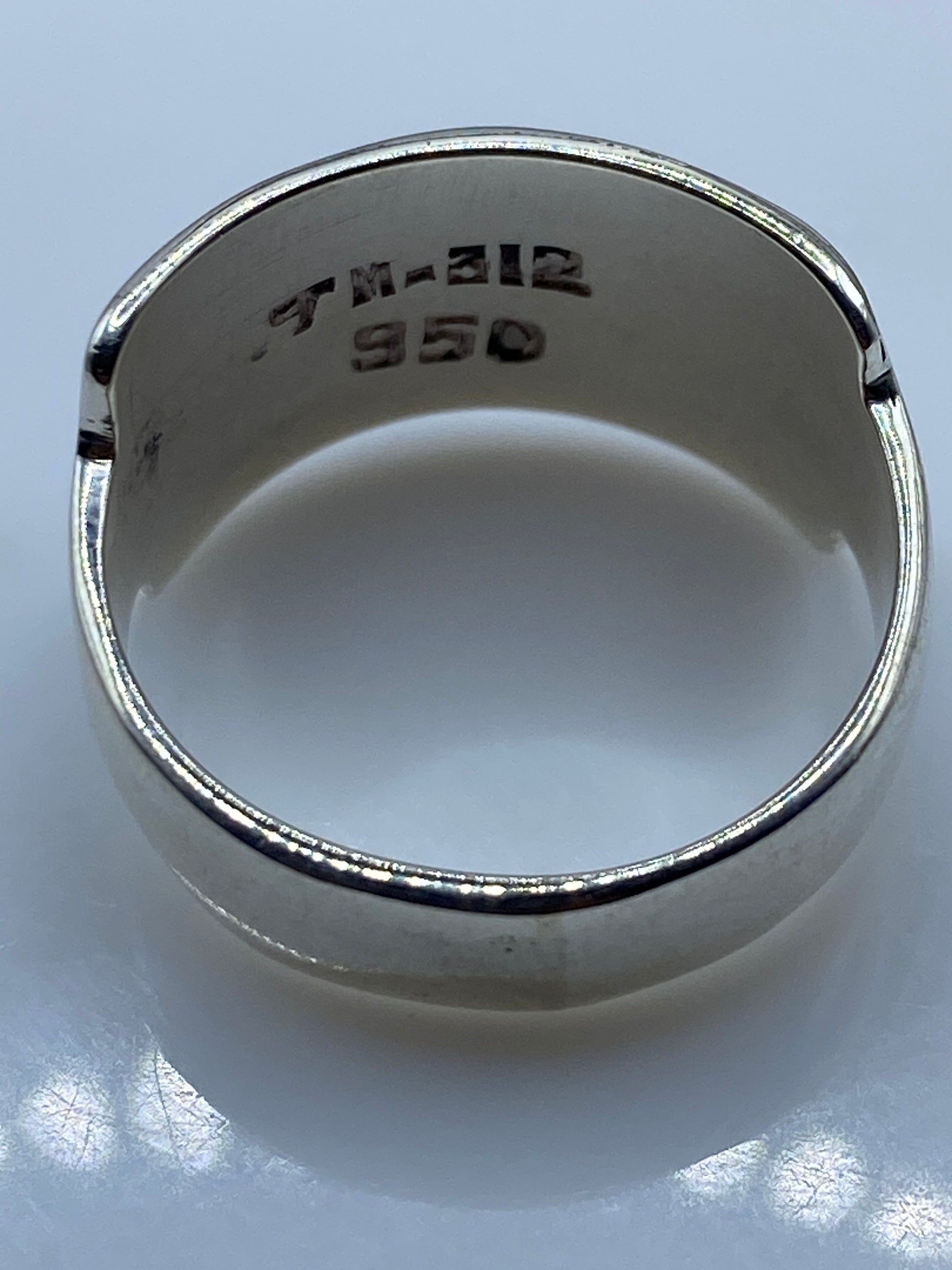 Anillo de Plata Ópalo de Fuego Multicolor — Diseño Geométrico — foto 5