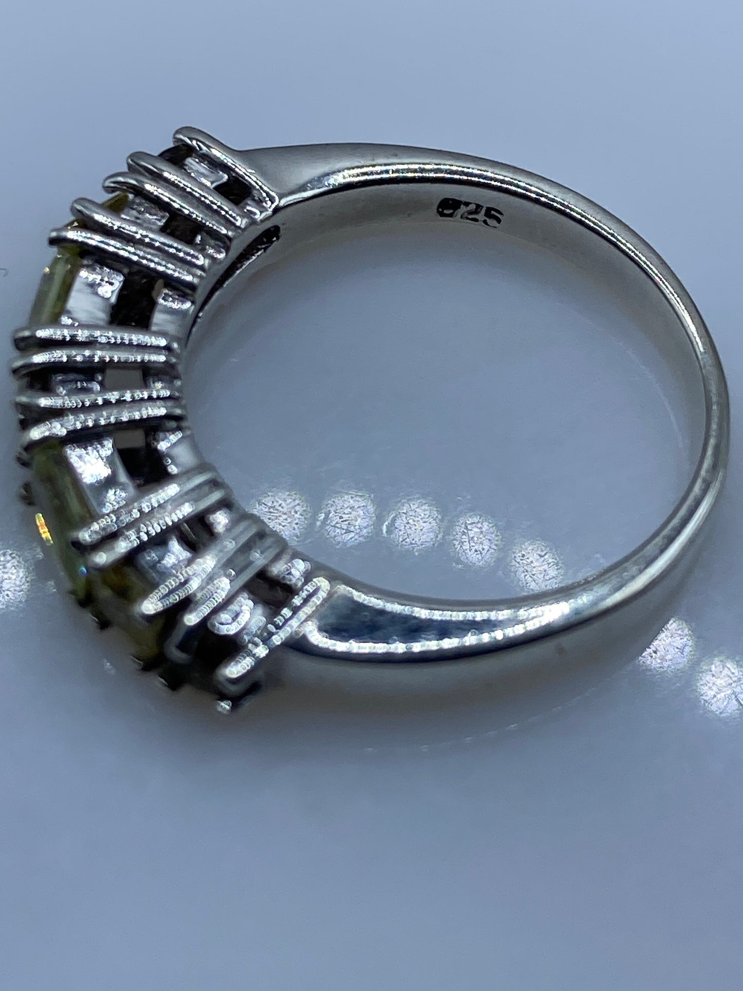 Anillo de Plata Circonia Amarilla Radiante — Solitario — foto 5