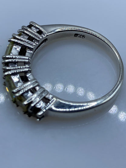 Anillo de Plata Circonia Amarilla Radiante — Solitario — foto 5