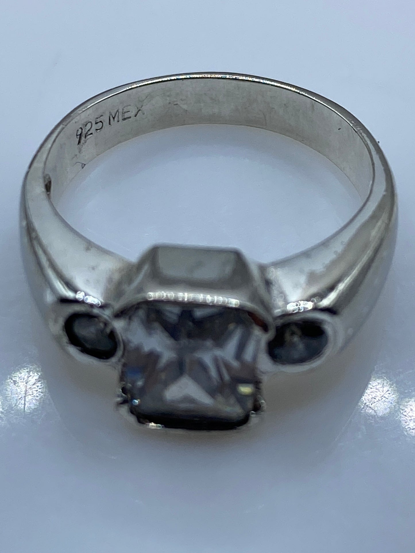 Anillo de Plata Solitario Circonia Blanca — Clásico Taxco — foto 5