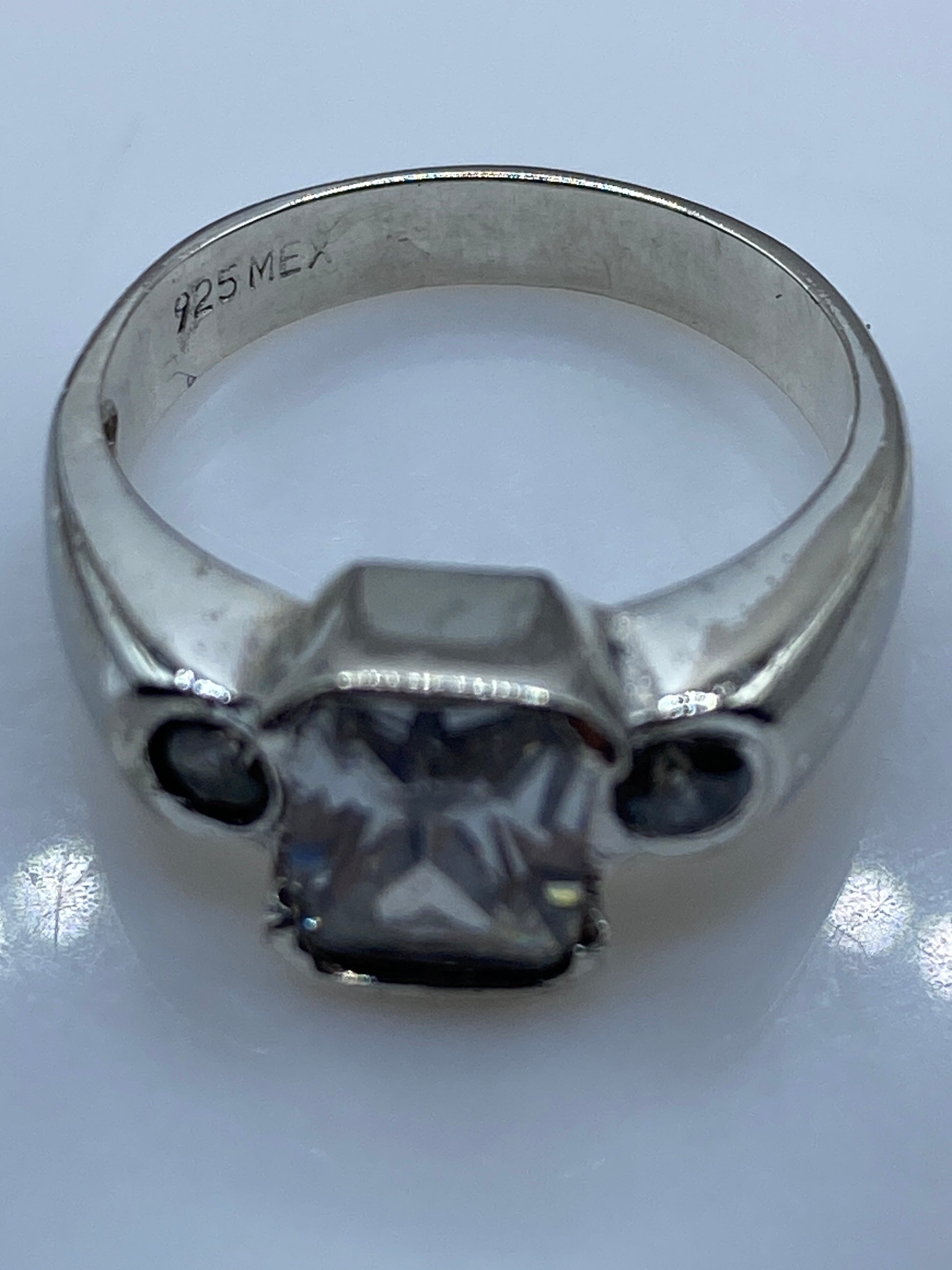 Anillo de Plata Solitario Circonia Blanca — Clásico Taxco — foto 5