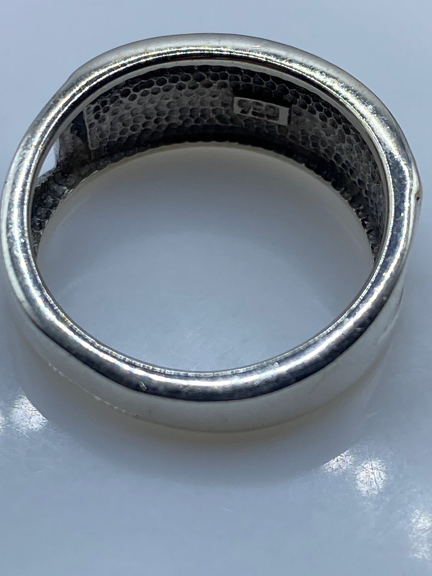 Anillo Plata Ópalo de Fuego Geométrico Unisex — 950 — foto 5