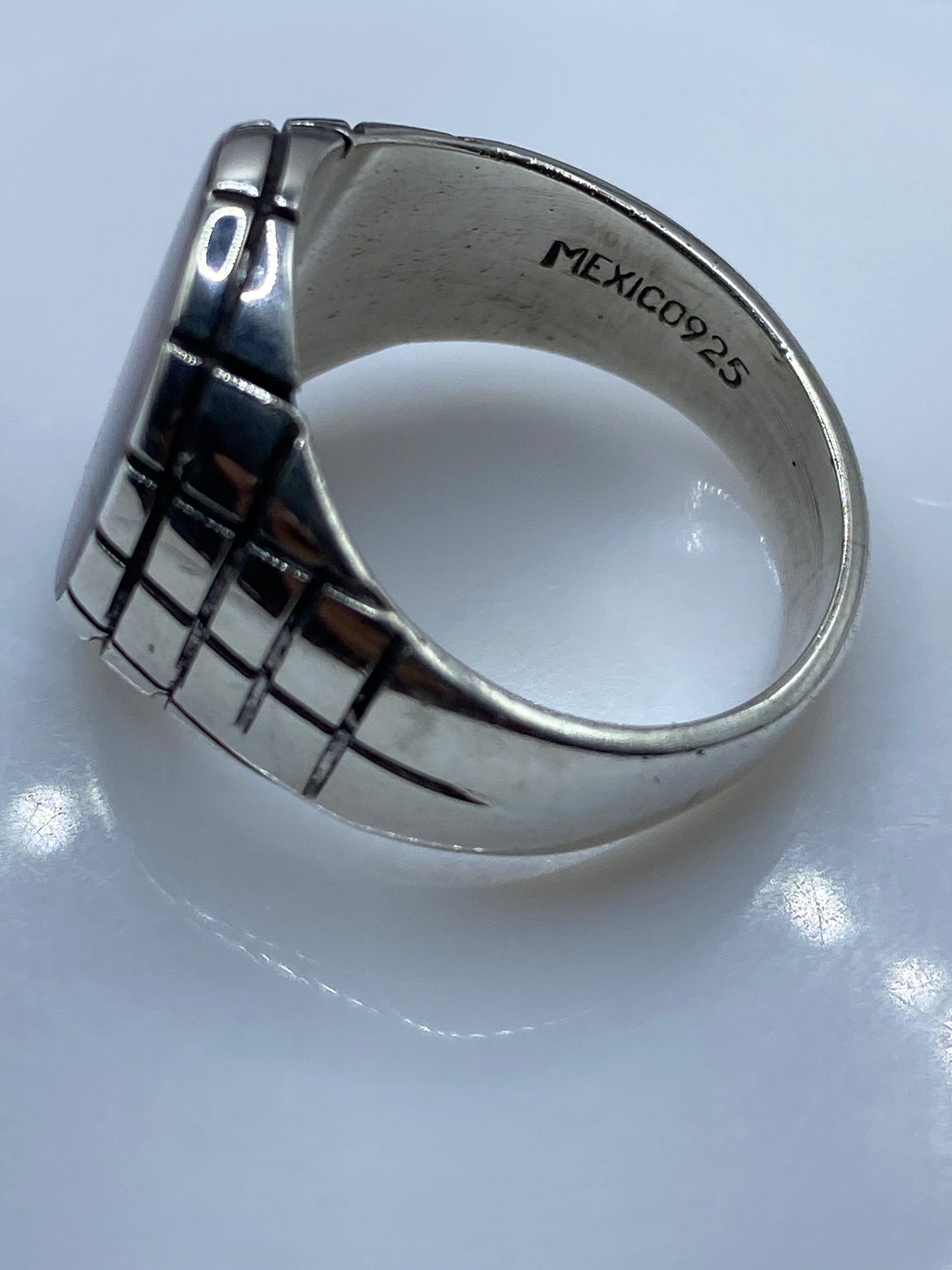 Anillo Ópalo de Fuego Rojo — Vintage Geométrico en Plata .925 — foto 5