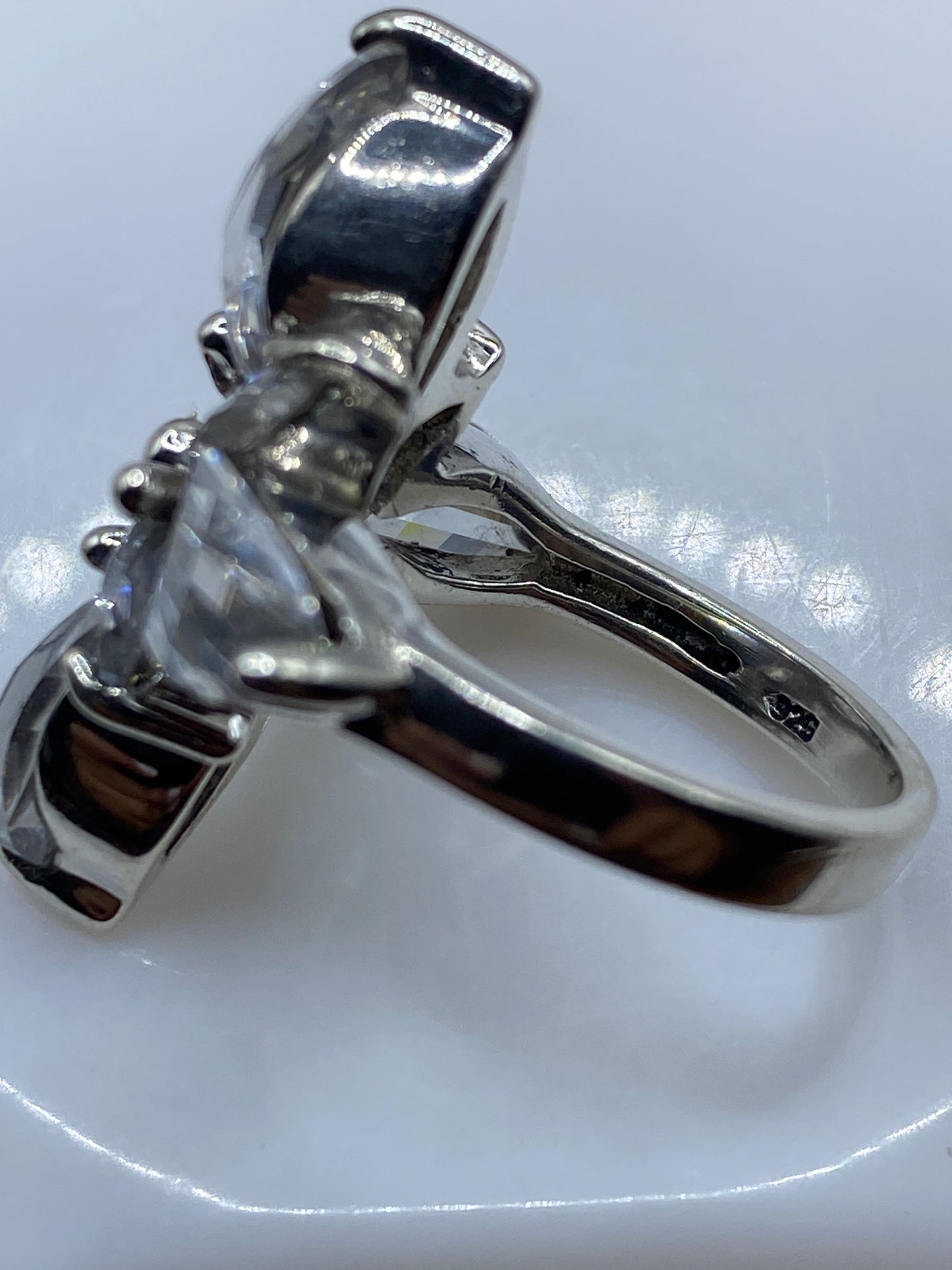 Anillo Solitario Plata Circonia Cristalina — Presencia Statement — foto 5