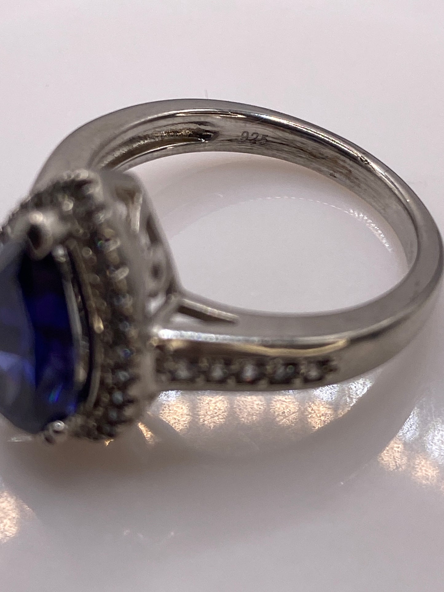 Anillo de Plata Circonia Azul Gota — Elegancia Solitaria — foto 5