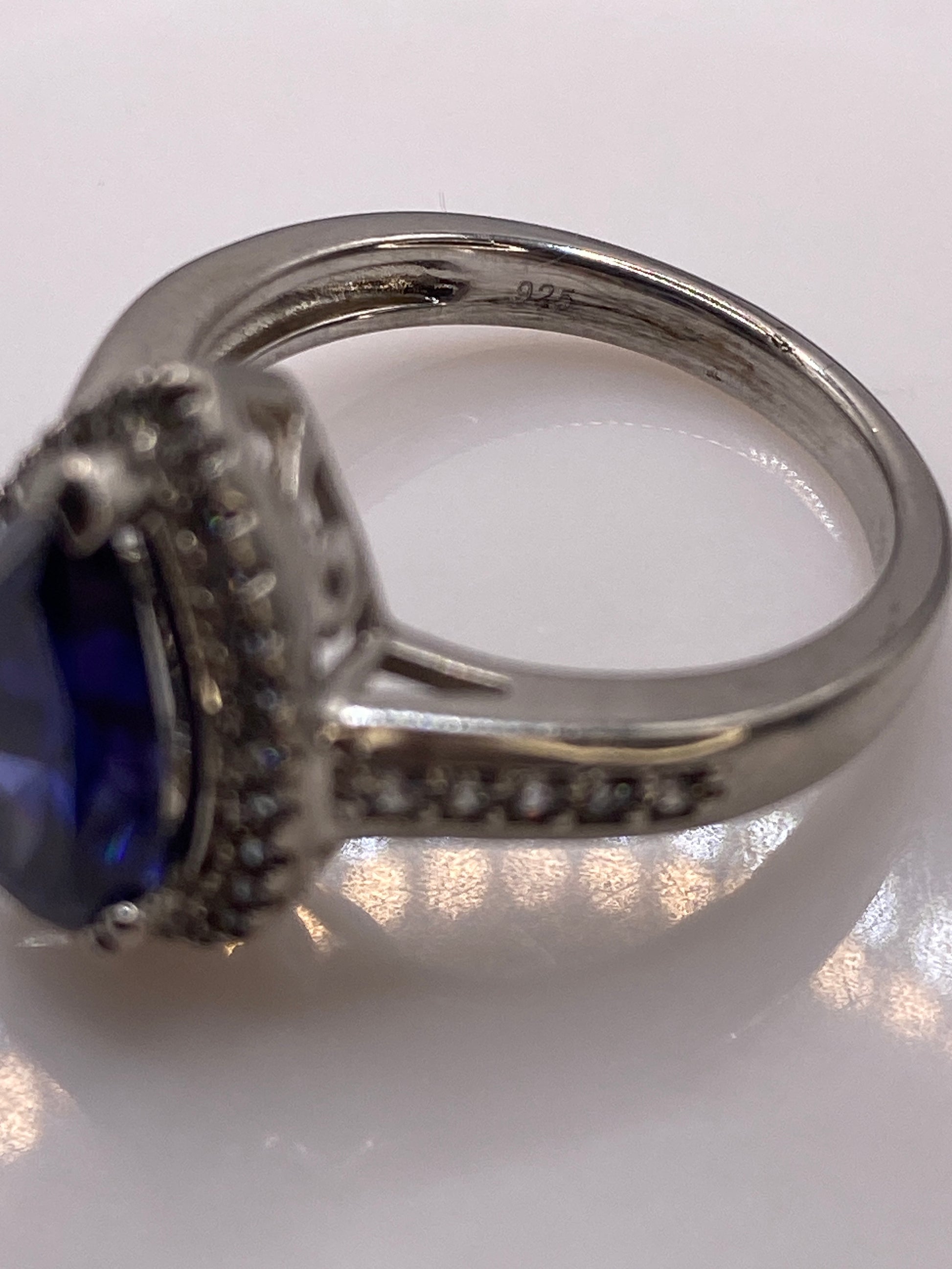 Anillo de Plata Circonia Azul Gota — Elegancia Solitaria — foto 5