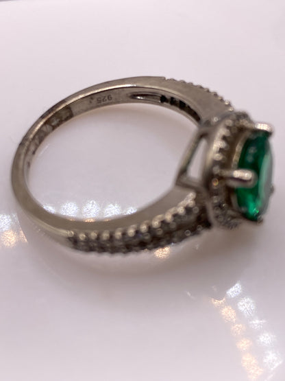 Anillo de Plata Solitario Circonia Verde Pera — Elegancia Taxco — foto 5