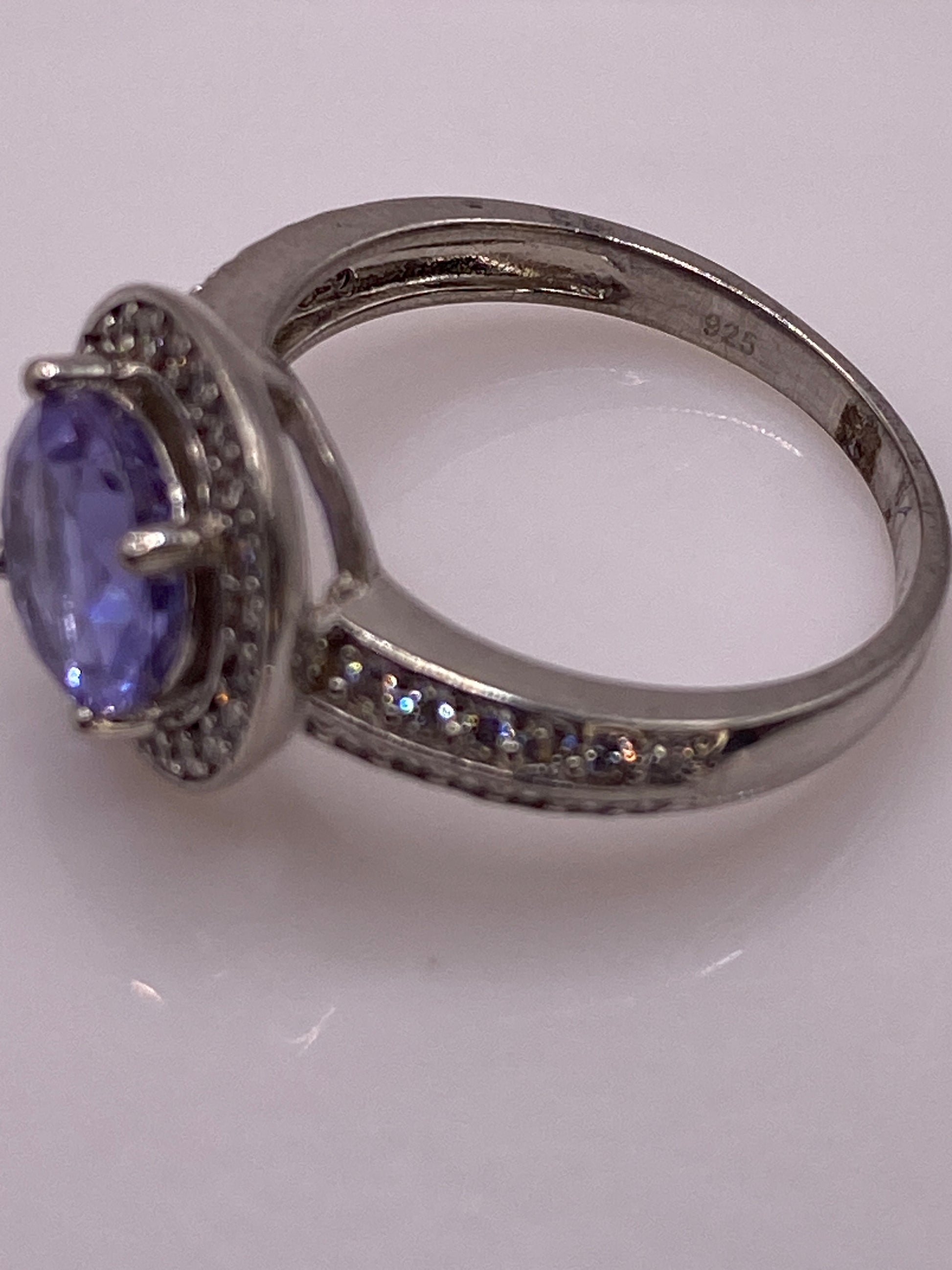 Anillo de Plata Circonia Morada Solitario — Elegancia Real — foto 5