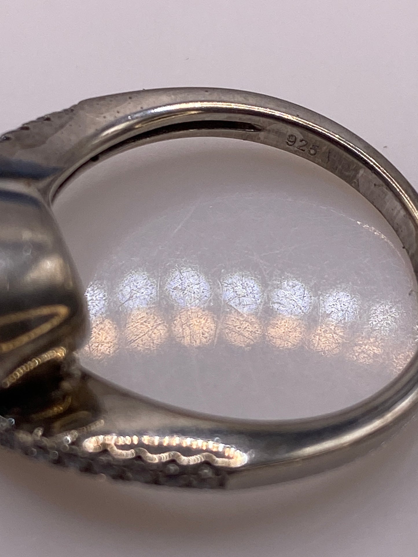 Anillo Solitario Plata Circonia Verde Envolvente — foto 5