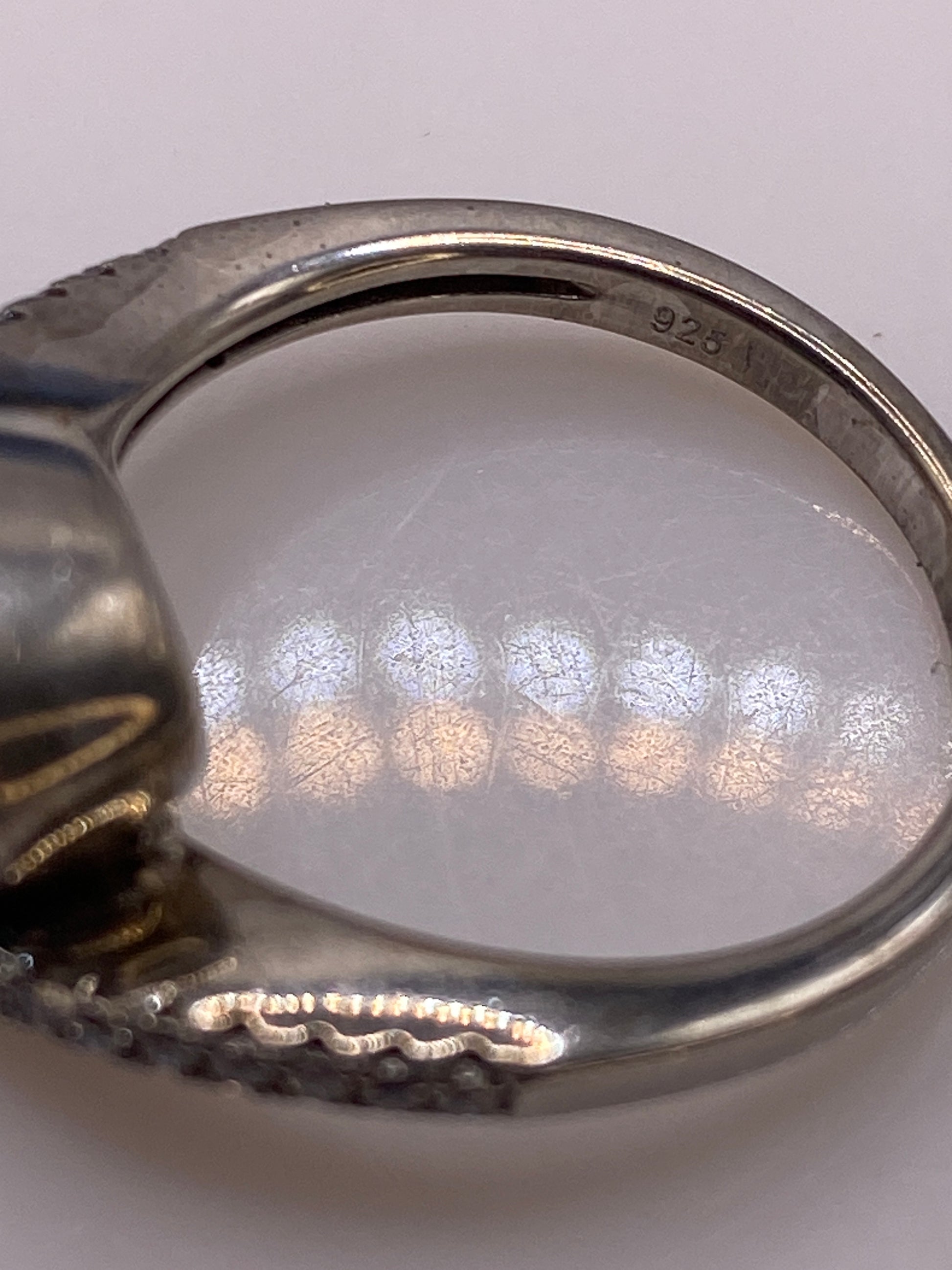 Anillo Solitario Plata Circonia Verde Envolvente — foto 5