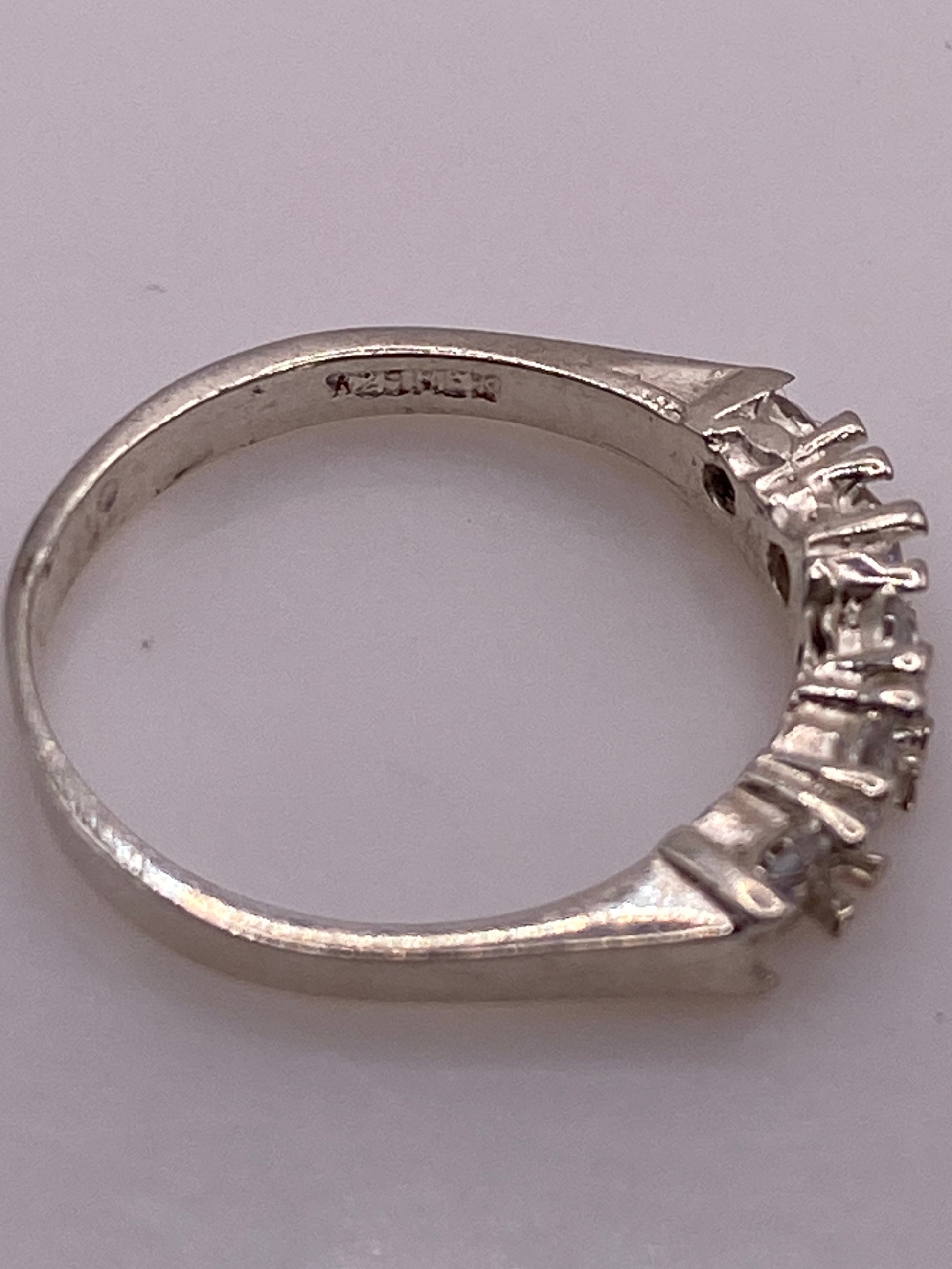 Anillo de Plata Circonia Blanca — Solitario Minimalista — foto 5