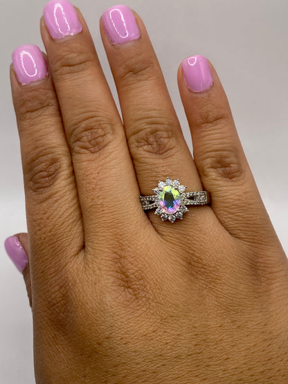 Anillo de Plata Solitario Circonia Multicolor — Coctel Taxco — foto 5
