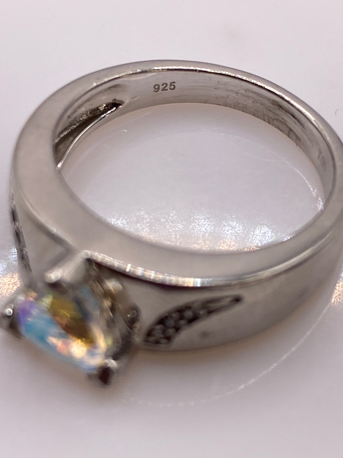 Anillo Solitario Plata Circonia Multicolor — Taxco .925 — foto 5