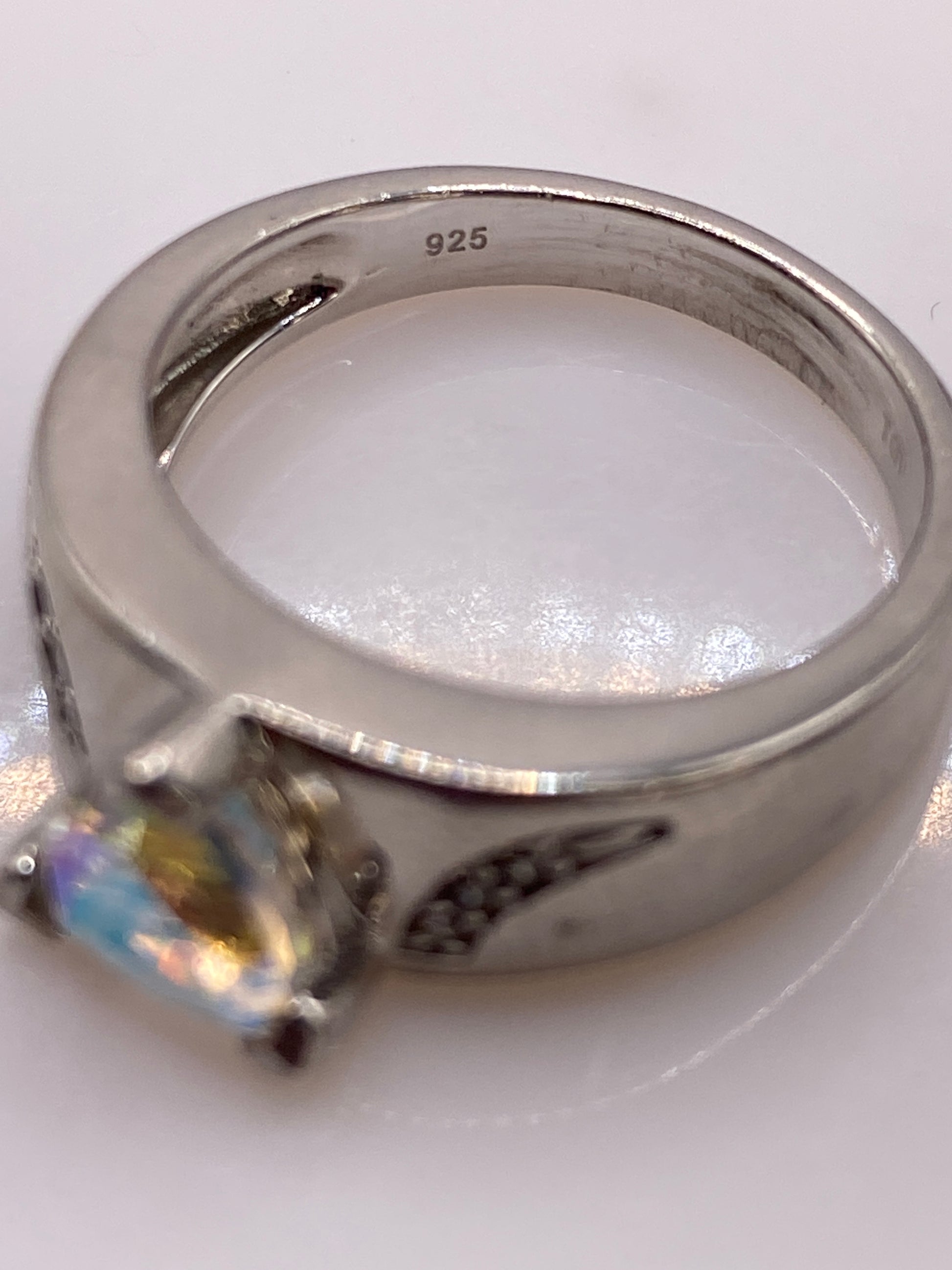 Anillo Solitario Plata Circonia Multicolor — Taxco .925 — foto 5
