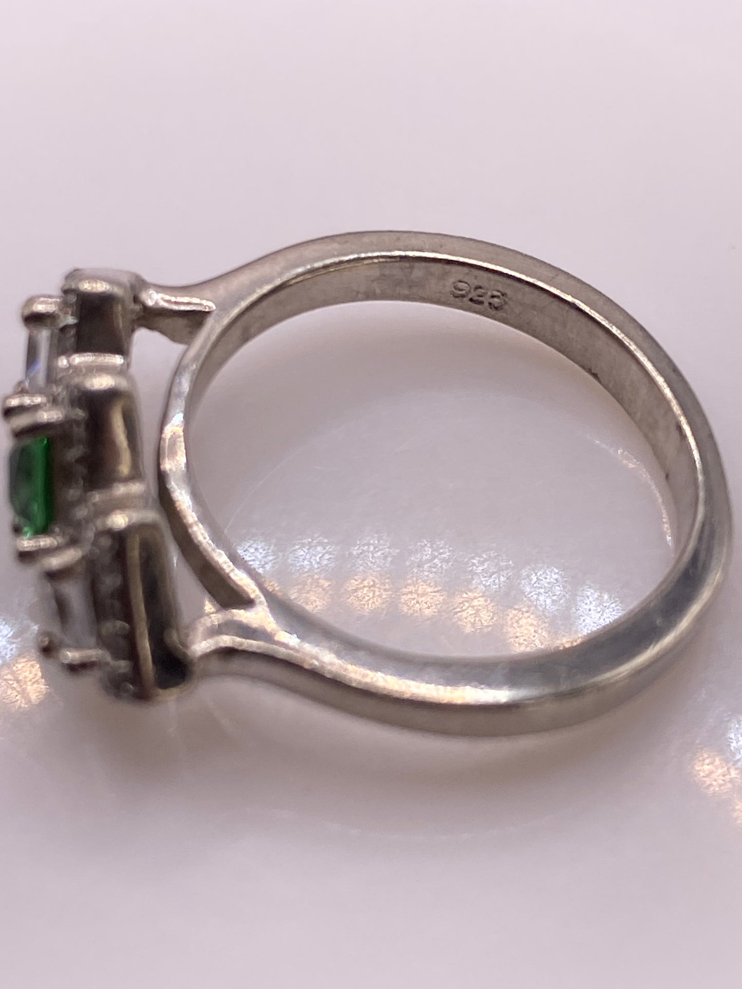 Anillo de Plata Tríada Verde Limón — Circonia Brillante — foto 5