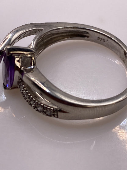 Anillo de Plata Solitario Circonia Morada — Elegancia Pura — foto 5