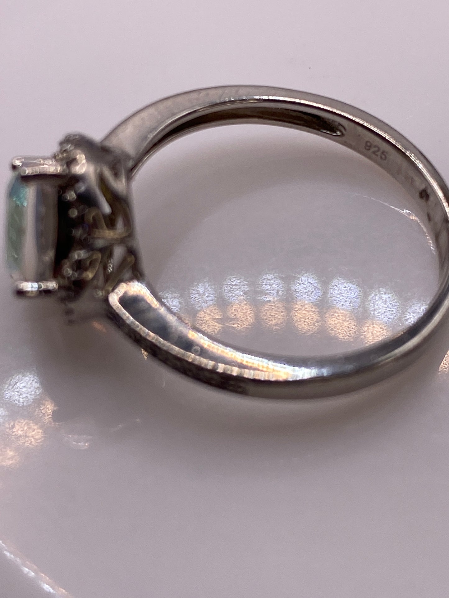 Anillo Solitario Plata .925 Circonia Aurora Multicolor — foto 5