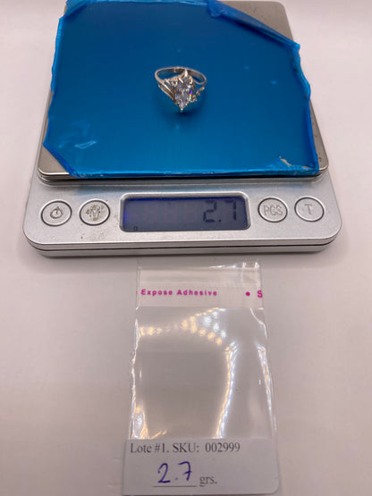 Anillo de Plata Solitario Circonia Blanca — Alas Elegantes — foto 6