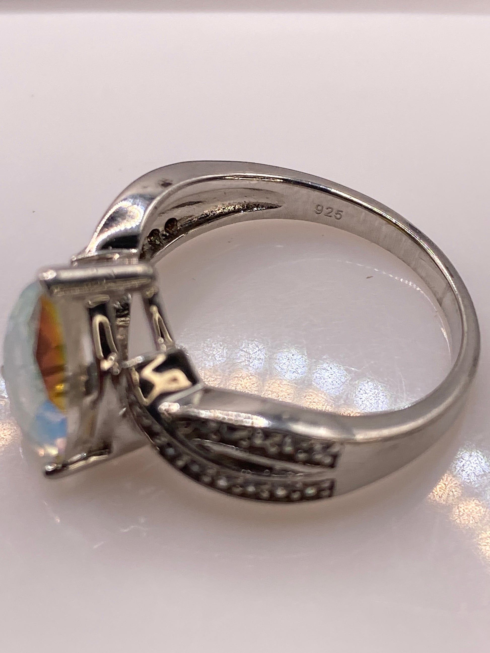 Anillo de Plata Gota Circonia Arcoíris — Alas Taxco — foto 5